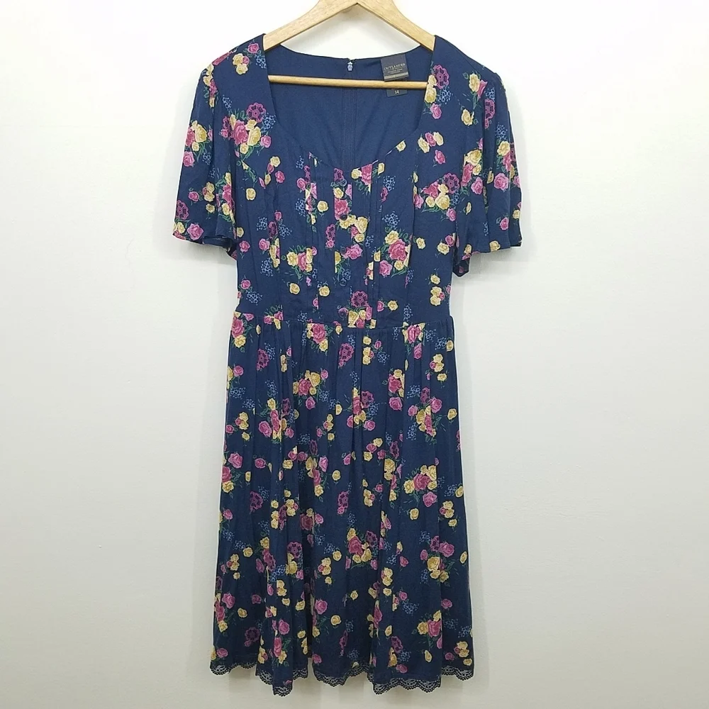 Torrid x Outlander Series Floral Botanical Skater Dress Women's Size 14 - Picture 3 of 13